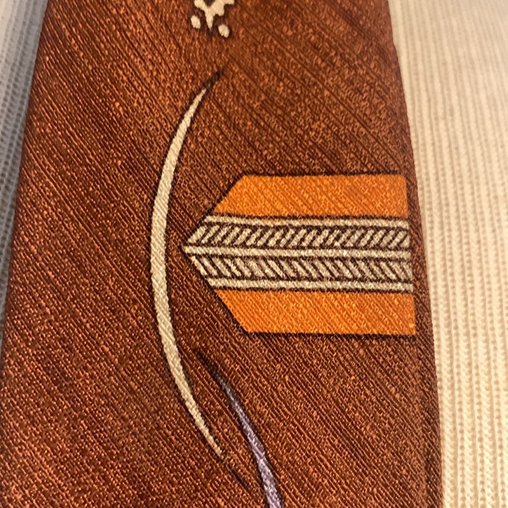 50’s COOL RETRO ABSTRACT BEATNIK HIPSTER TIE - Picture 7 of 13
